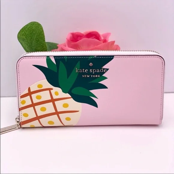 New Kate Spade pineapple large continental wallet - Picture 2 of 11